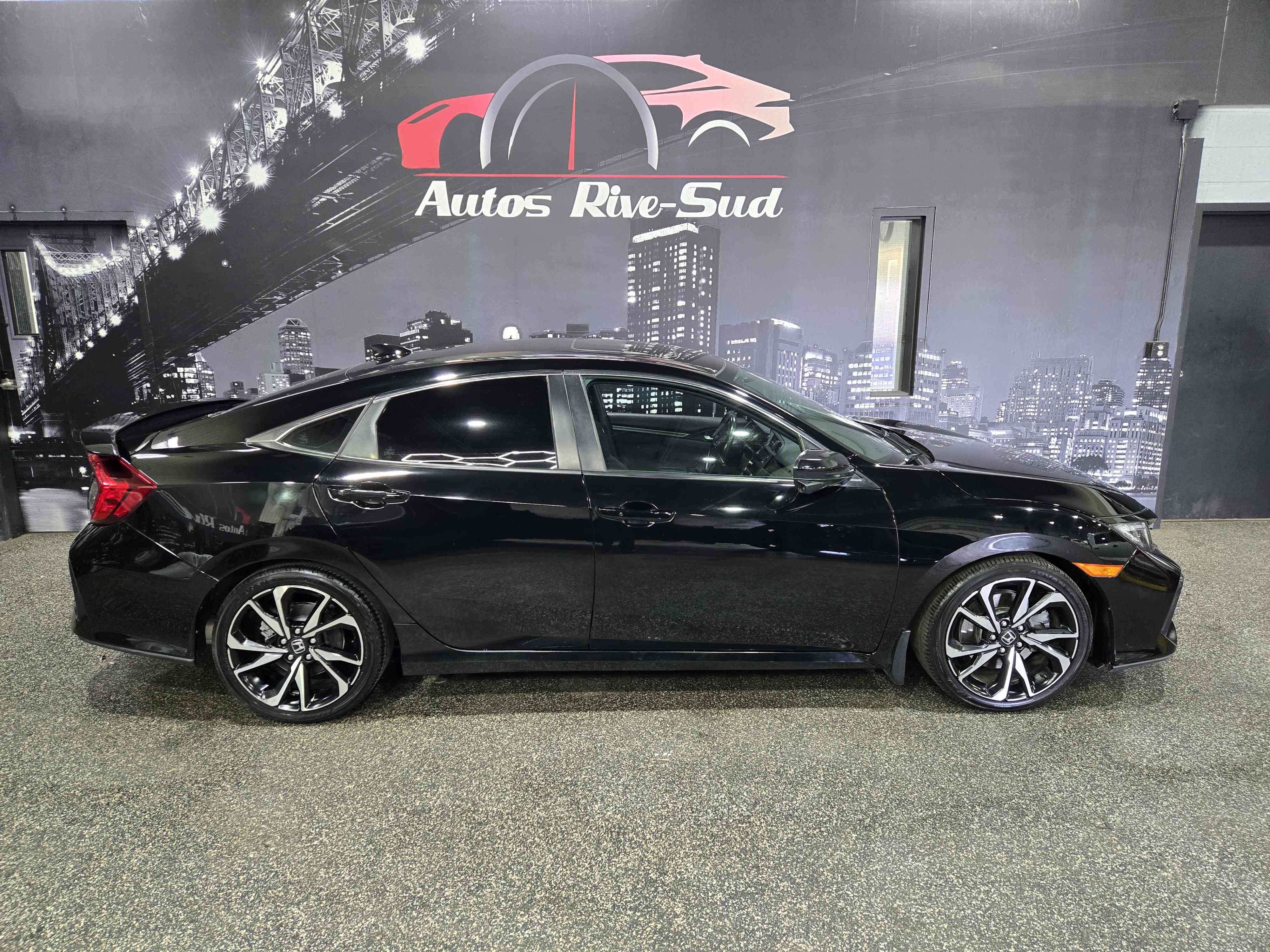 Black 2019 Honda Civic Sedan Front-Wheel Drive Manual
