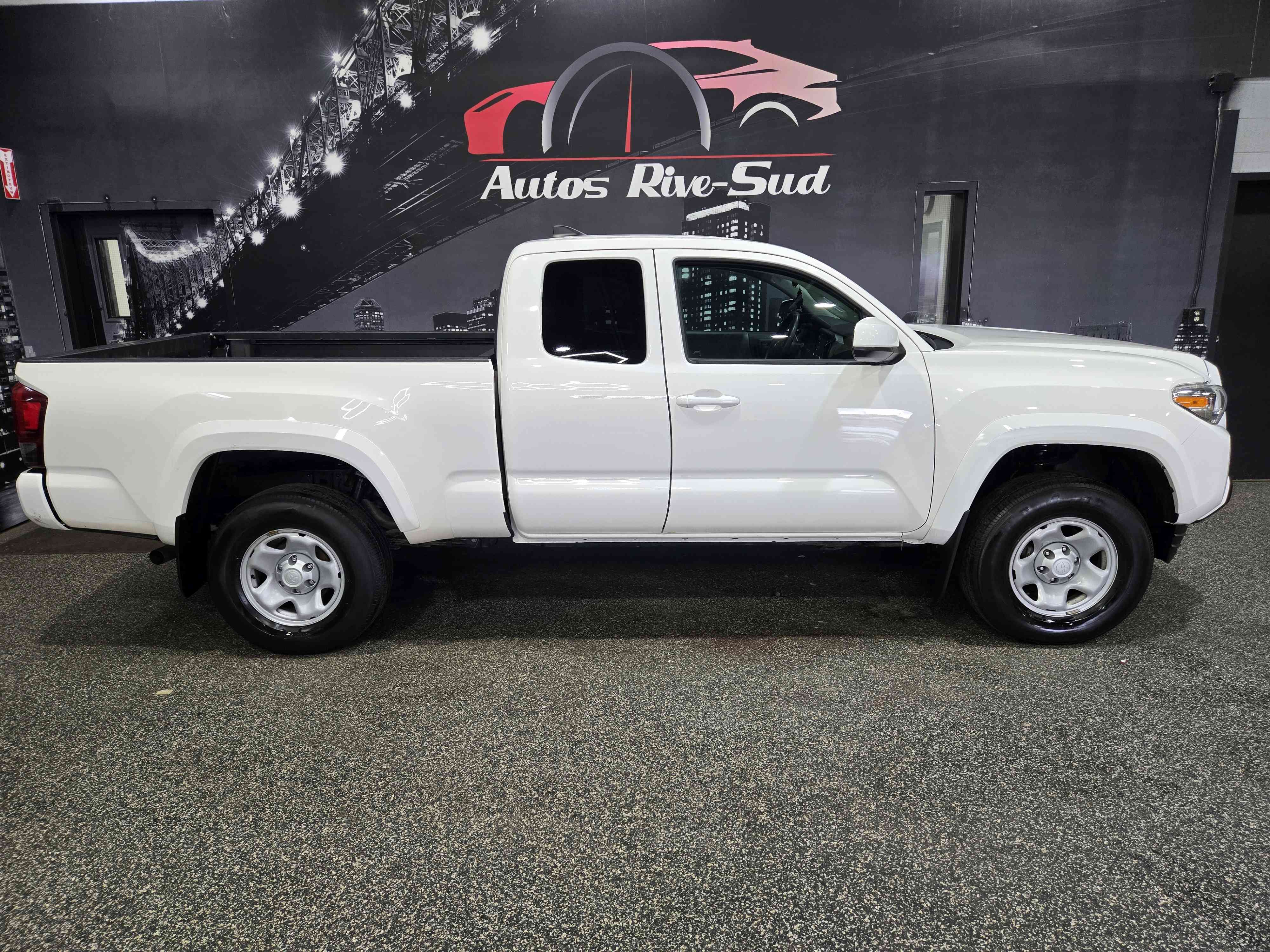 White 2021 Toyota Tacoma Pickup Truck Four-Wheel Drive Automatic