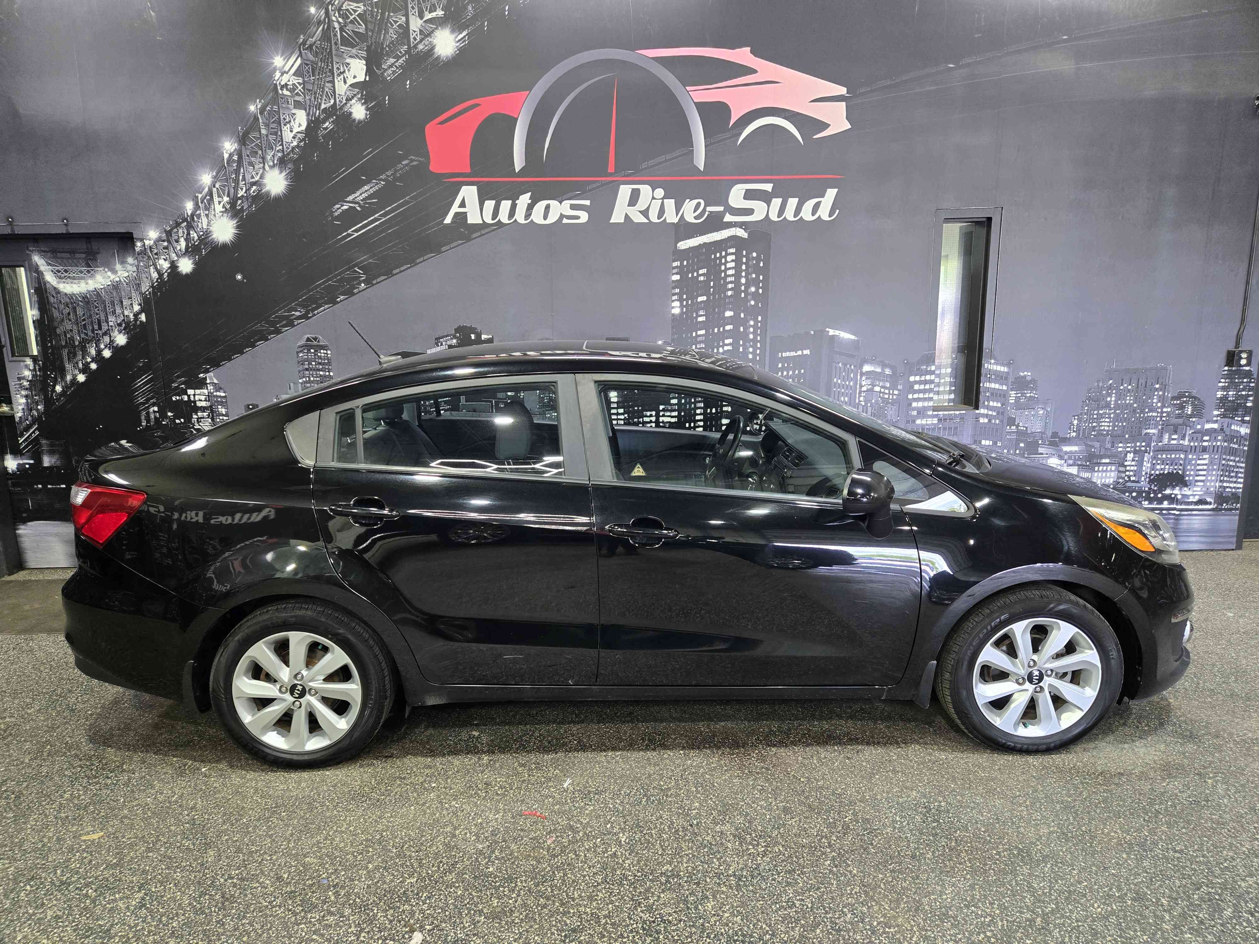Black 2017 Kia Rio Sedan Front-Wheel Drive Automatic